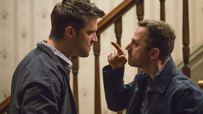 Pete is confronted by a gangster in Sneaky Pete