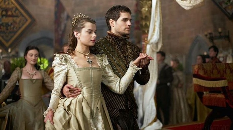 Brandon holds the hand of Lady Margaret in "The Tudors" (2007-2010)
