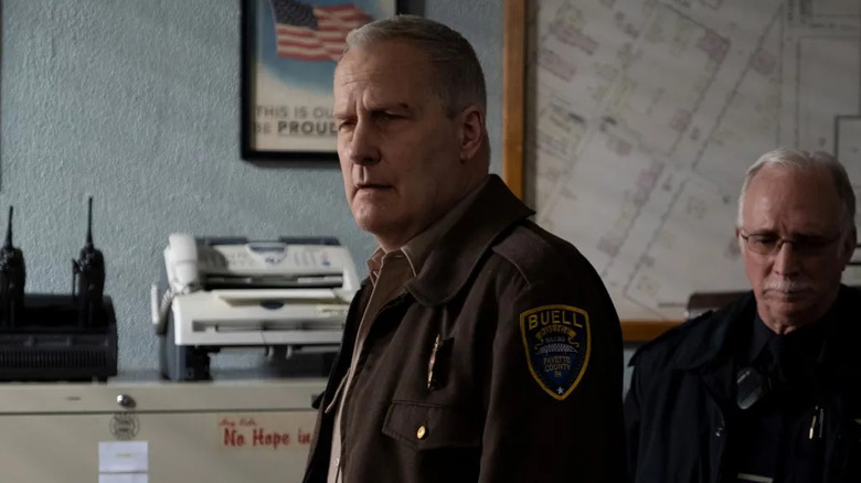 Harris squints in frustration in American Rust