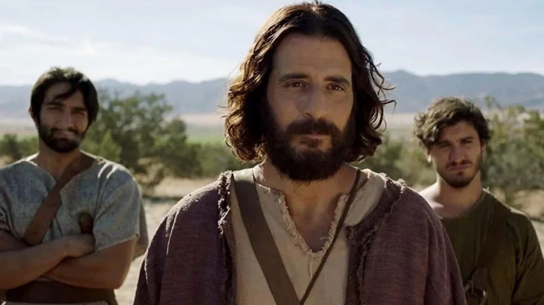 Jesus Christ, James, and John stand in the desert on The Chosen (2017-present)