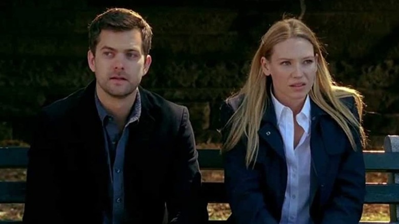 Peter and Olivia sitting on a bench in "Fringe."