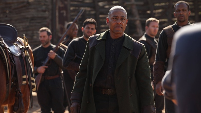 Neville leads his soldiers in a wooden fort in Revolution (2012-2014)