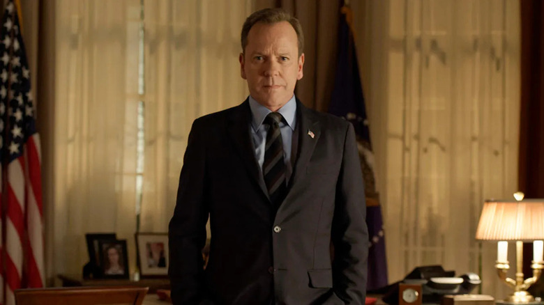 President Kirkland stands in the Oval Office