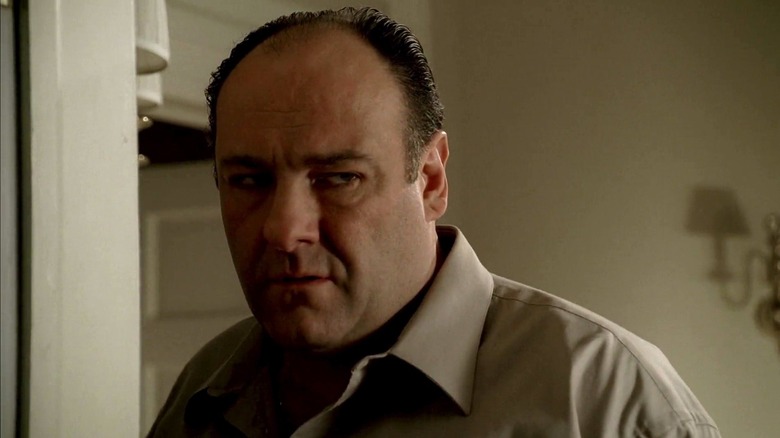 Tony Soprano giving annoyed sideye