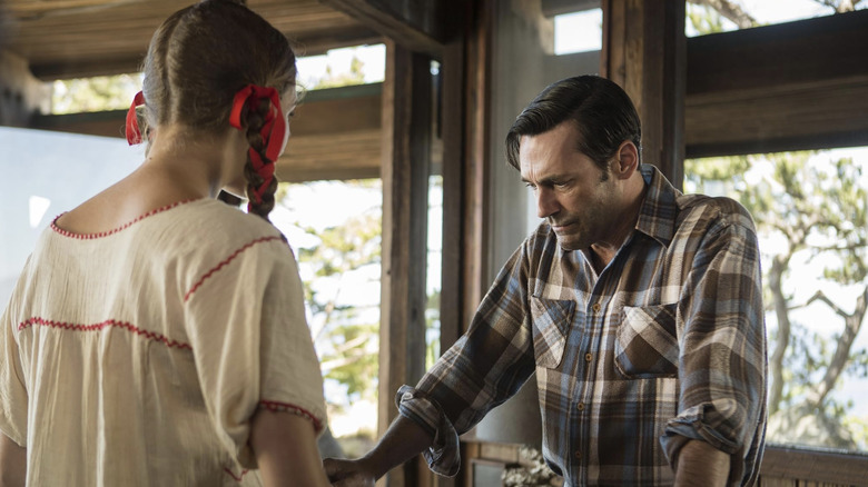 Don Draper on porch talking to Clementine