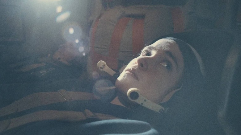 Anastasia Belikova in a rocket ship on Star City