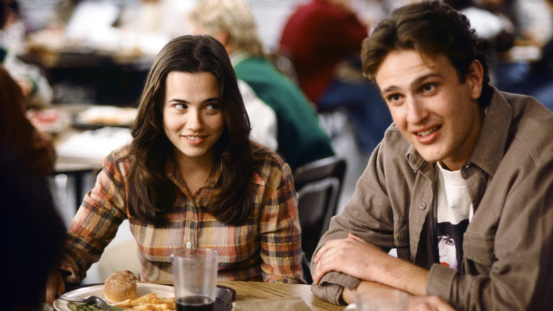 Lindsay looks at Nick in the cafeteria, in "Freaks and Geeks"
