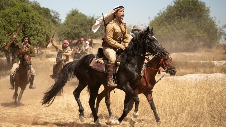 Palestinian soldiers on horseback in Palestine 36 (2026)