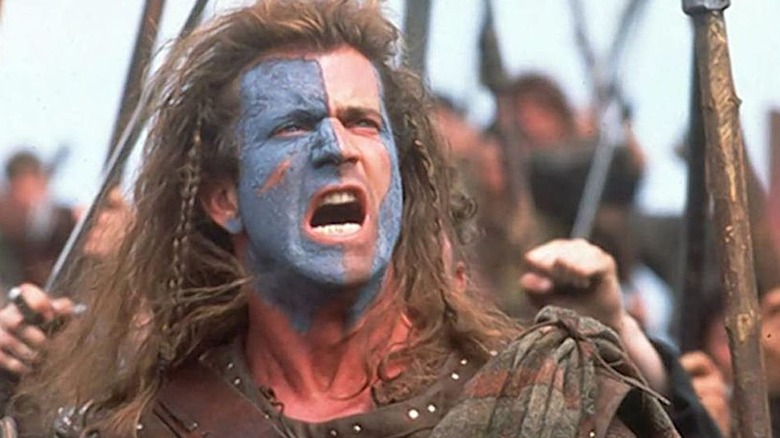 William Wallace leading a charge against the British in "Braveheart"