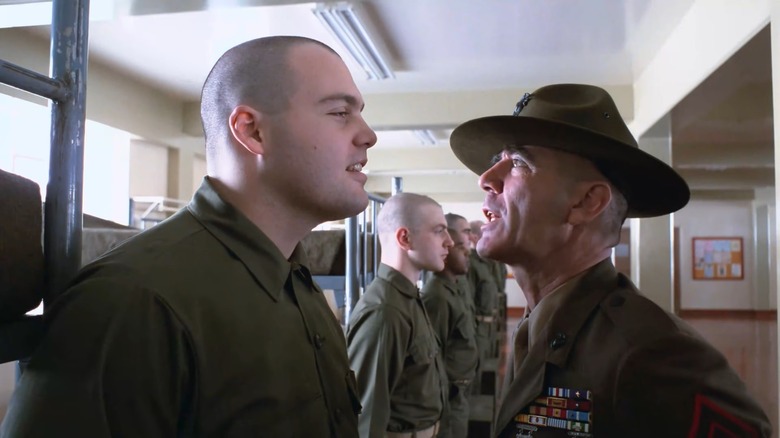 Drill sergeant yelling at Pvt. Pyle