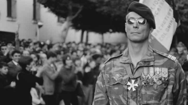 Soldier wearing beret