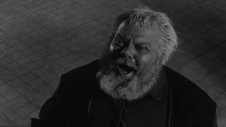 Falstaff yelling emotionally in "Chimes at Midnight"