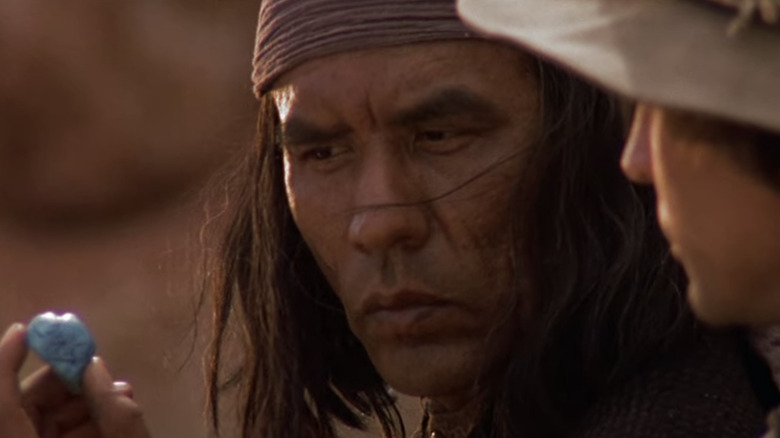 Geronimo shows Lt. Gatewood stone