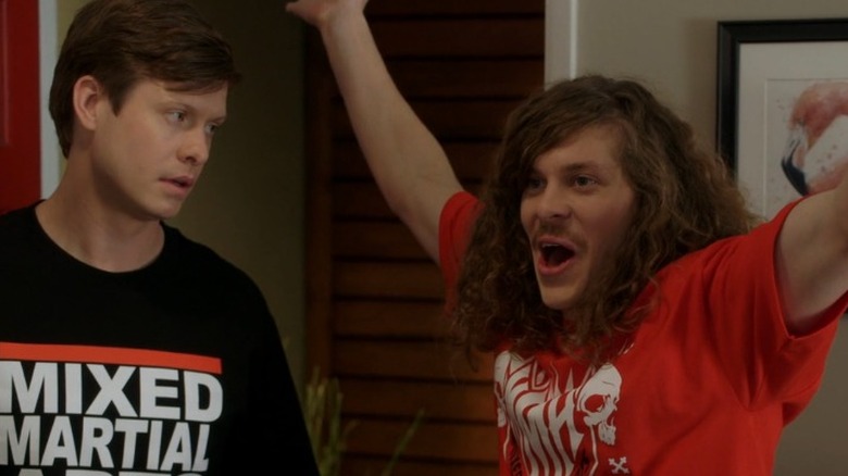 Anders glares at excited Blake