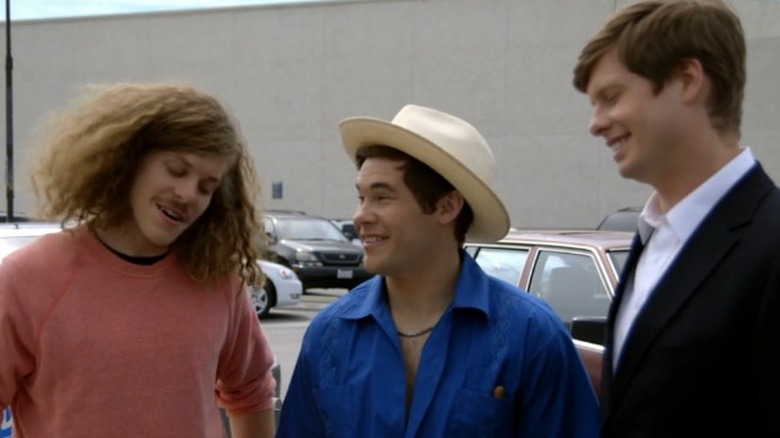 Anders and Adam smile at Blake