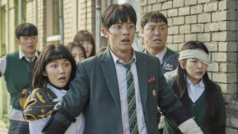 The survivors looking stunned in 