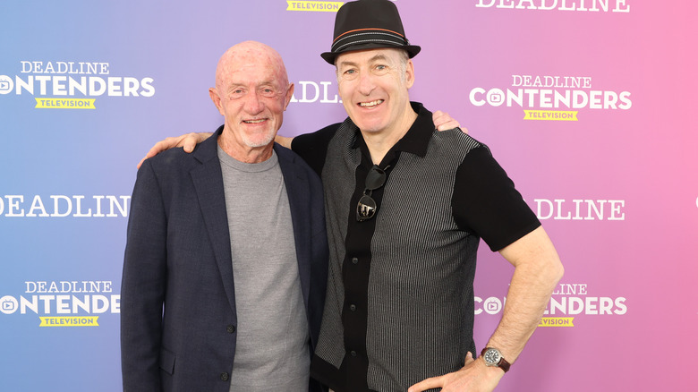 Odenkirk and Banks pose together 