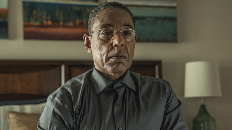 Gus Fring wearing glasses