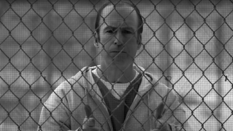 Jimmy McGill doing finger guns at the end of Better Call Saul