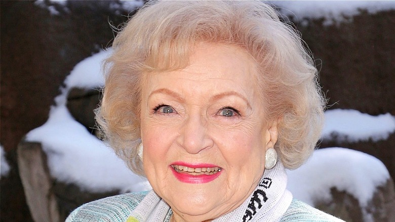 Betty White smiling and happy