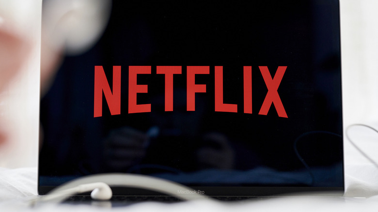 Netflix Logo on Laptop Screen