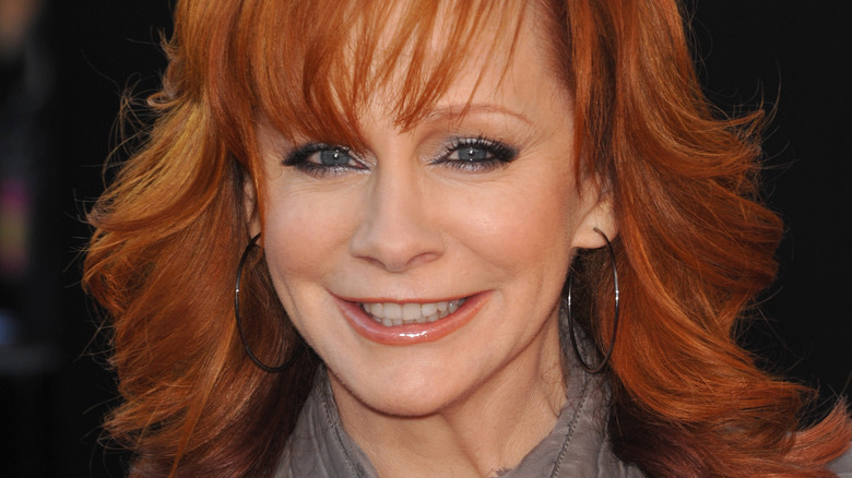 Reba McEntire Hoop Earrings Smile