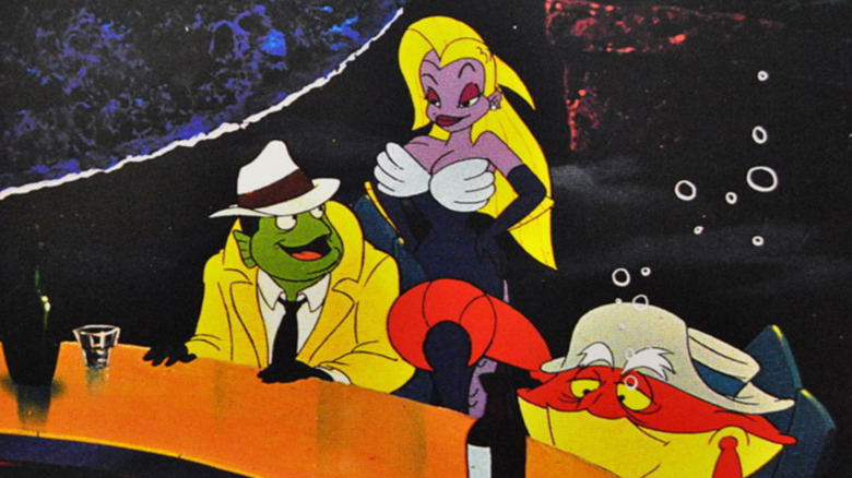 Inspector Gill spotting a fishy babe in Fish Police (1992)