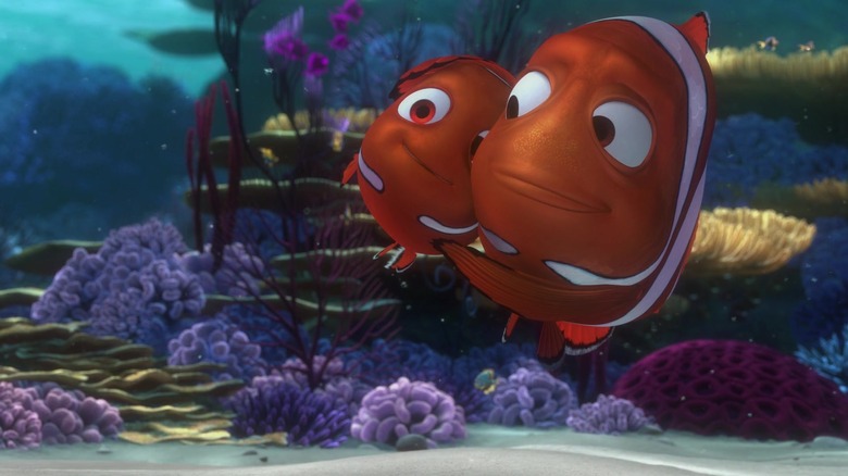 Marlin and Nemo swim
