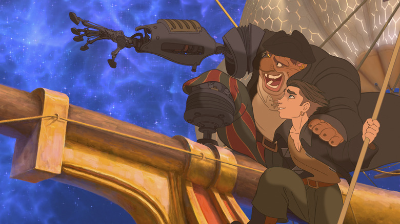 Silver showing off the cosmos to Jim Hawkins in Treasure Planet (2002)
