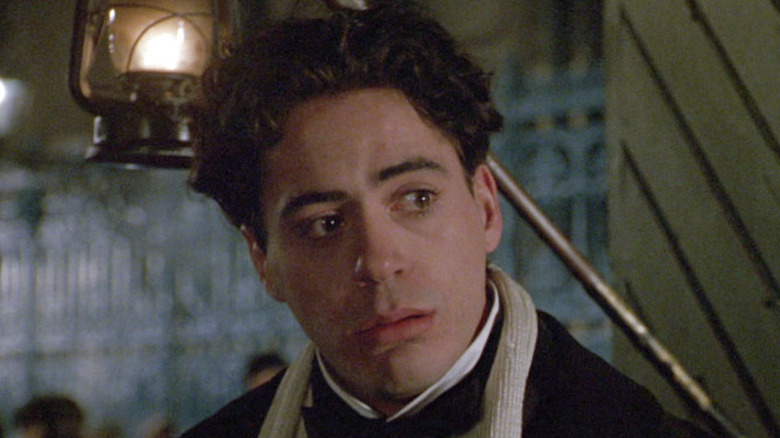 Downey as Chaplin looking sad