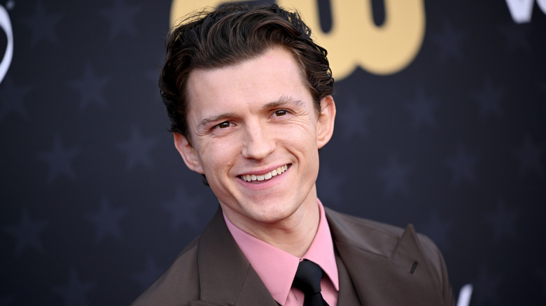 Tom Holland attends the 29th Annual Critics Choice Awards at Barker Hangar on January 14, 2024
