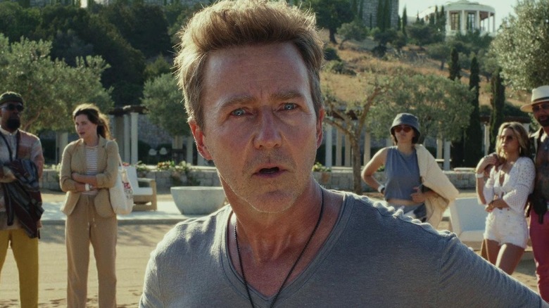 Edward Norton stares