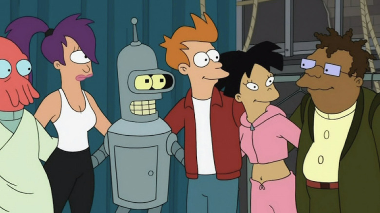 Futurama crew group hug