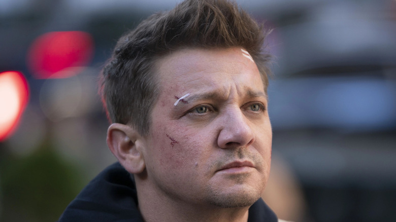 Clint Barton looks determined