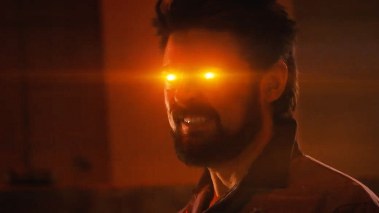 Billy Butcher with laser eyes