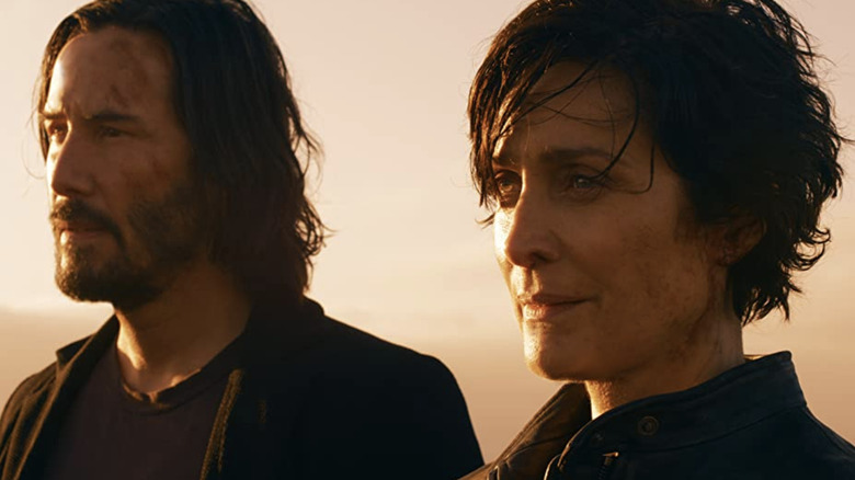 Keanu Reeves and Carrie-Anne Moss in "The Matrix Resurrections"