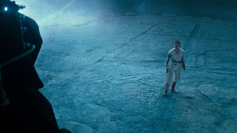 Rey facing Palpatine