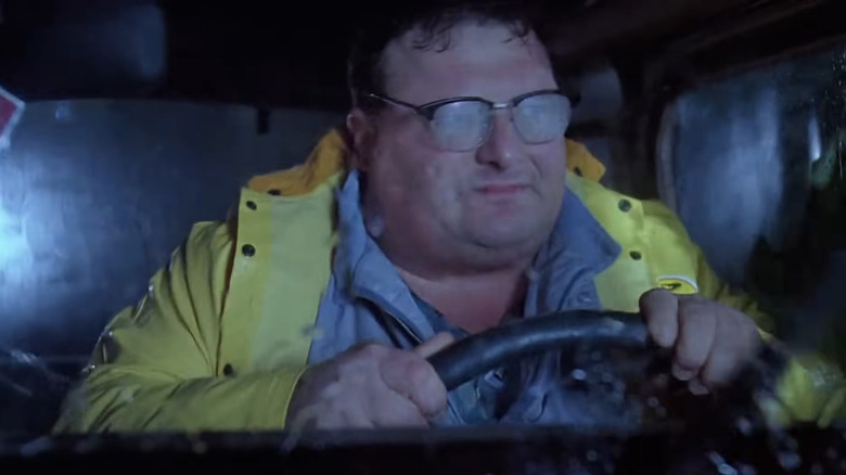 Dennis Nedry driving in rain