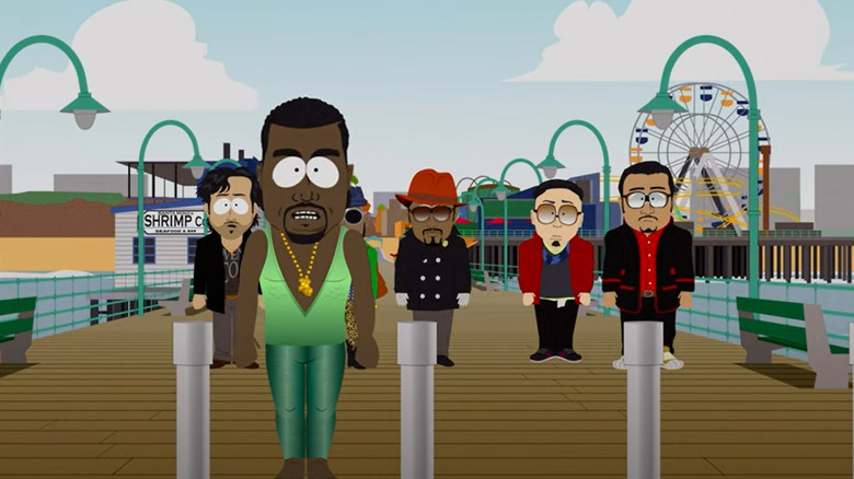 south park kanye on pier