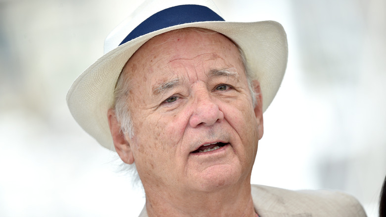 Bill Murray talking in a hat