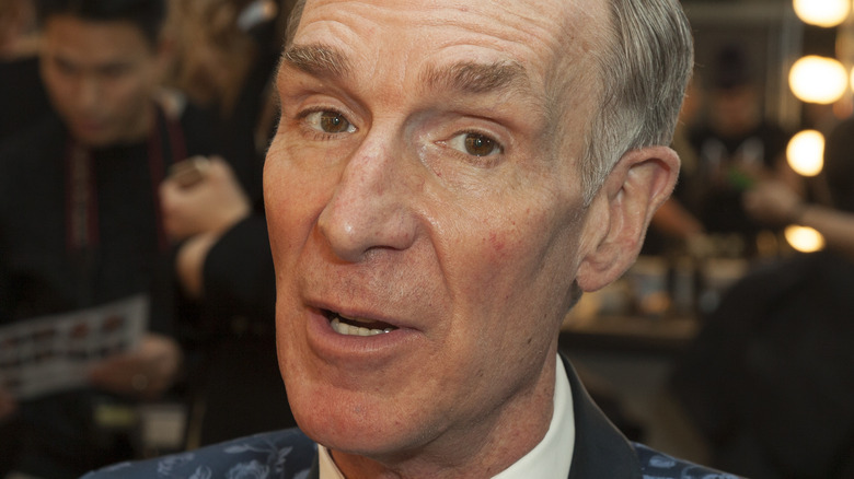 Bill Nye talking at convention