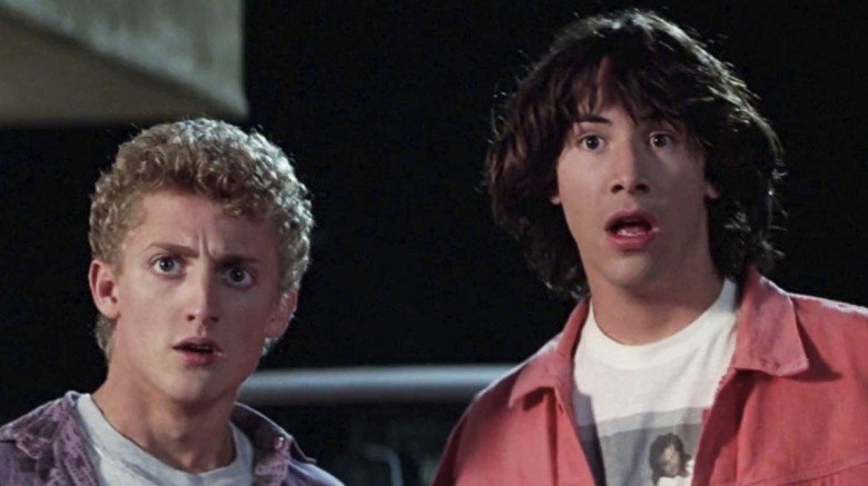 Alex Winter and Keanu Reeves in Bill and Ted's Excellent Adventure