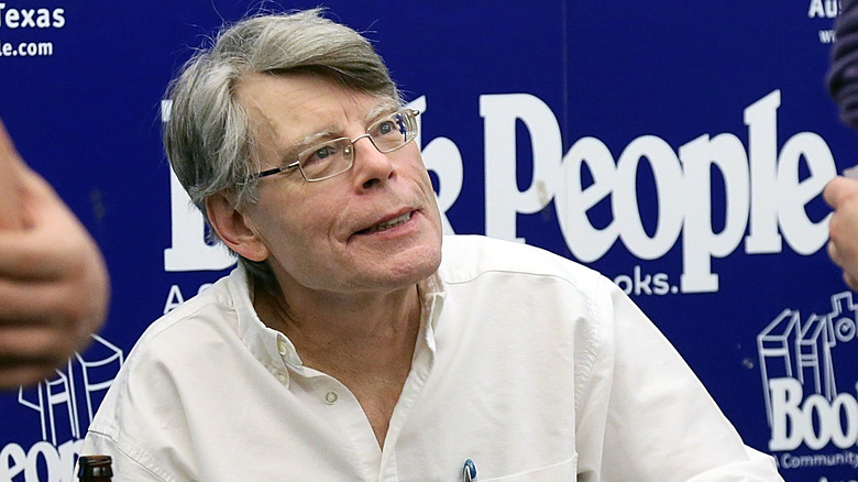 Stephen King smiling