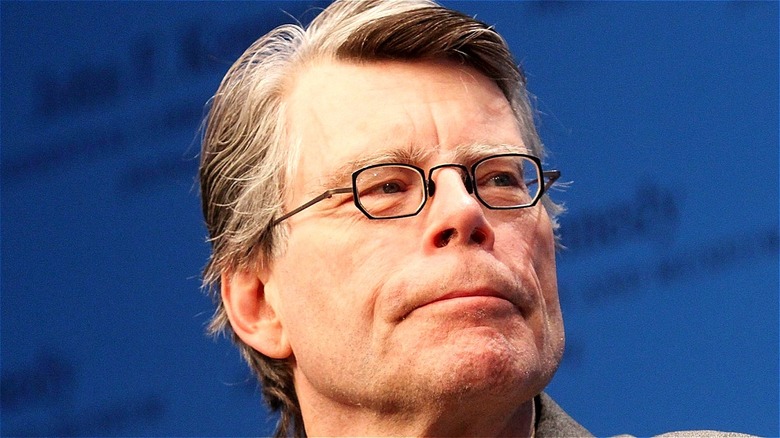 Stephen King wearing glasses