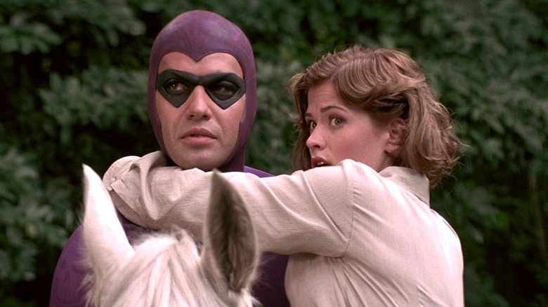 The Phantom and Diane Palmer riding a horse in The Phantom