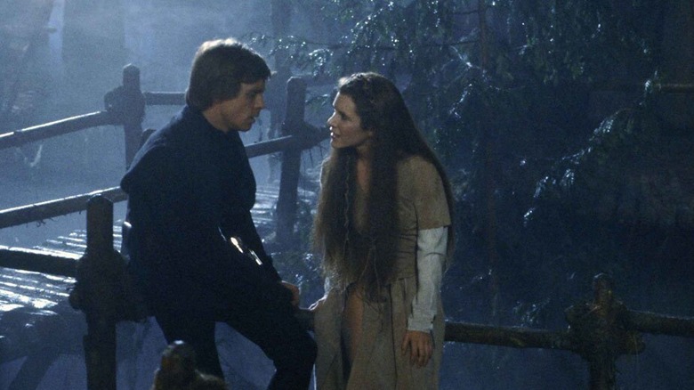 Luke and Leia discuss family on Endor