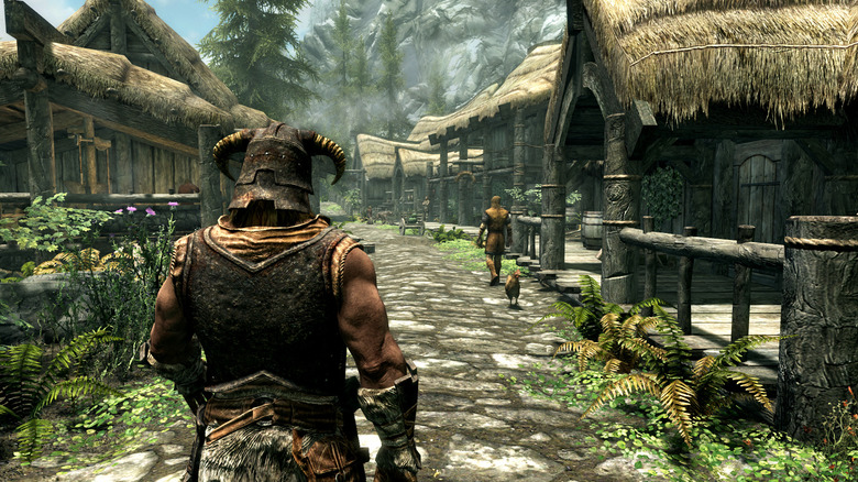 Dragonborn in village