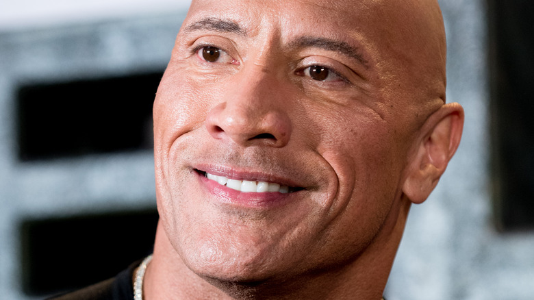 Dwayne Johnson at a Black Adam event