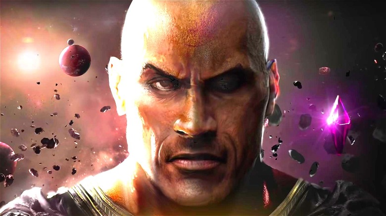 Black Adam looking serious