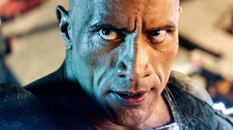 Black Adam looking angry